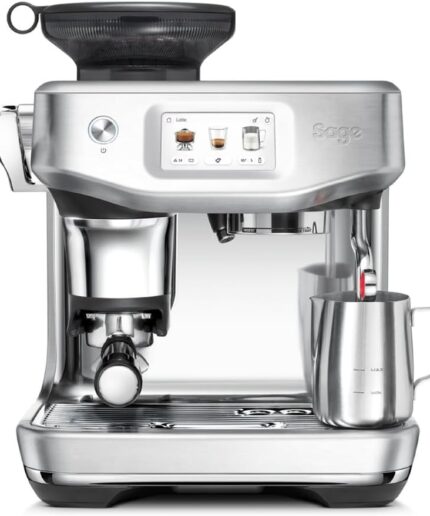 Sage - The Barista Touch Impress - Kaffeemaschine mit automatischer Milchaufschäumung, integriertem Mahlwerk & Cold Brew-Funktion - Intelligente Dosierung, assistiertes Tampern - Gebürsteter Edelstahl