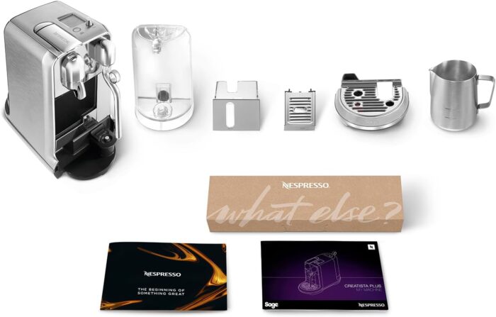 Sage Nespresso SNE800BSS the Creatista Plus Kaffeekapselmaschine, Gebürstetes Edelstahl