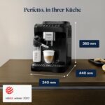 De’Longhi Magnifica Evo - Perfetto Kaffeevollautomat mit LatteCrema-Milchaufschäumer, 7 One-Touch-Getränke, Cappuccino, Espresso Kaffeemaschine, Soft-Touch-Bedienfeld, Schwarz (ECAM292.81.B)