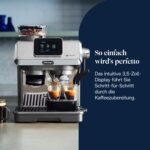 De’Longhi La Specialista Touch - Perfetto Siebträgermaschine Espressomaschine mit Mahlwerk, 10 Getränke, Cold Brew, automatische und manuelle Milchaufschäumung, Touchscreen, Metall (EC9455.M)
