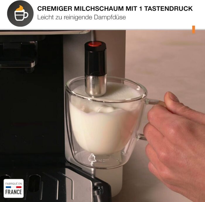 Krups Sensation Kaffeevollautomat mit Milchschaumdüse, Kaffeemaschine für Espresso, Cappuccino & Latte Macchiato, gemacht für Bohnenkaffee & Filterkaffee, bis zu 5 Kaffeegetränke und 2-Tassen-Funktion