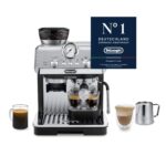 De’Longhi La Specialista Touch - Perfetto Siebträgermaschine Espressomaschine mit Mahlwerk, 10 Getränke, Cold Brew, automatische und manuelle Milchaufschäumung, Touchscreen, Metall (EC9455.M)