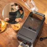 Cecotec Cremmaet Latte Touch Kaffeevollautomat, 19 bar, Thermoblock, 12 Getränke, 4 Profile, Wasser 1,1 l und 400 ml Milch, TFT-Display, konische Mühle, automatische Reinigung, höhenverstellbar