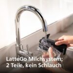 Philips Serie 5500 Kaffeevollautomat – LatteGo Milchsystem, 20 heiße und kalte Kaffeespezialitäten, 40% leiser mit SilentBrew, QuickStart, Schwarz/Grau (EP5544/50)