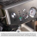 Sage - The Barista Express Impress - Kaffeemaschine mit manuellem Milchaufschumer & integriertem Mahlwerk - Intelligente Dosierung, 25 Mahlgradeinstellungen - Gebrsteter Edelstahl