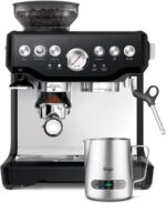 Sage - The Barista Express - Kaffeemaschine mit manuellem Milchaufschäumer & Mahlwerk - Automatisches Mahlen, individueller Milchschaum - Schwarzer Trüffel, Milchkännchen mit Temperaturregelung