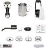 Sage - The Barista Express Impress - Kaffeemaschine mit manuellem Milchaufschumer & integriertem Mahlwerk - Intelligente Dosierung, 25 Mahlgradeinstellungen - Gebrsteter Edelstahl