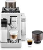 De’Longhi Rivelia - Perfetto Kaffeevollautomat mit LatteCrema-Milchaufschäumer, 16 One-Touch-Getränke, farbiges Touch-Display, austauschbare Bohnenbehälter, Weiß (EXAM440.55.W)