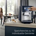 Siemens Kaffeevollautomat EQ700 classic, großes farbiges TFT-Display, 36 Heiß- und Kaltgetränke, Cold Brew, 10 Favoriten, 2-Tassen-Funktion, Steuerung per App, autom. Reinigungsystem, Silber, TP715E17