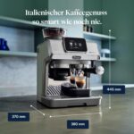 De’Longhi La Specialista Touch - Perfetto Siebträgermaschine Espressomaschine mit Mahlwerk, 10 Getränke, Cold Brew, automatische und manuelle Milchaufschäumung, Touchscreen, Metall (EC9455.M)
