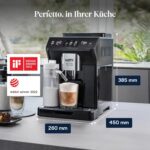 De’Longhi Eletta Explore - Perfetto Kaffeevollautomat mit LatteCrema-Milchaufschäumer, 50 Getränke inklusive Cold Brew auf Knopfdruck, farbiges Touch-Display, Dunkelgrau (ECAM452.67.G)