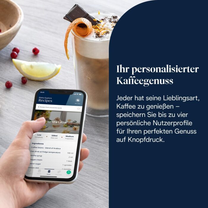 De’Longhi Eletta Explore - Perfetto Kaffeevollautomat mit LatteCrema-Milchaufschäumer, 50 Getränke inklusive Cold Brew auf Knopfdruck, farbiges Touch-Display, Dunkelgrau (ECAM452.67.G)