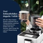 De’Longhi Rivelia - Perfetto Kaffeevollautomat mit LatteCrema-Milchaufschäumer, 16 One-Touch-Getränke, farbiges Touch-Display, austauschbare Bohnenbehälter, Weiß (EXAM440.55.W)