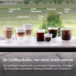 De’Longhi Rivelia - Perfetto Kaffeevollautomat mit LatteCrema-Milchaufschäumer, 16 One-Touch-Getränke, farbiges Touch-Display, austauschbare Bohnenbehälter, Weiß (EXAM440.55.W)