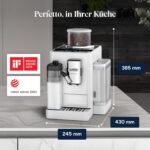 De’Longhi Rivelia - Perfetto Kaffeevollautomat mit LatteCrema-Milchaufschäumer, 16 One-Touch-Getränke, farbiges Touch-Display, austauschbare Bohnenbehälter, Weiß (EXAM440.55.W)