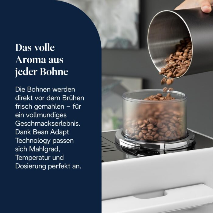 De’Longhi Rivelia - Perfetto Kaffeevollautomat mit LatteCrema-Milchaufschäumer, 16 One-Touch-Getränke, farbiges Touch-Display, austauschbare Bohnenbehälter, Weiß (EXAM440.55.W)