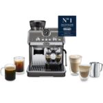 De’Longhi La Specialista Touch - Perfetto Siebträgermaschine Espressomaschine mit Mahlwerk, 10 Getränke, Cold Brew, automatische und manuelle Milchaufschäumung, Touchscreen, Metall (EC9455.M)