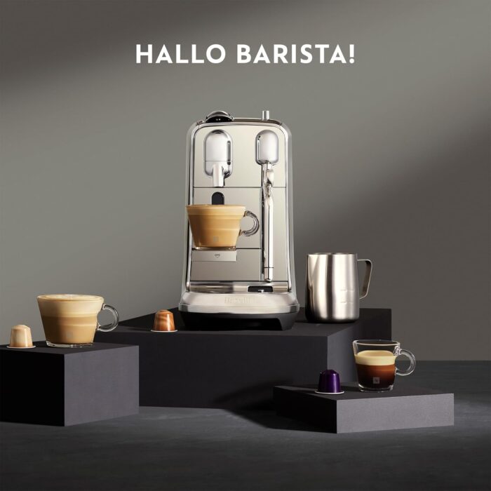 Sage Nespresso SNE800BSS the Creatista Plus Kaffeekapselmaschine, Gebürstetes Edelstahl