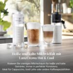 De’Longhi Eletta Explore - Perfetto Kaffeevollautomat mit LatteCrema-Milchaufschäumer, 50 Getränke inklusive Cold Brew auf Knopfdruck, farbiges Touch-Display, Dunkelgrau (ECAM452.67.G)