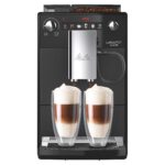 Melitta Latticia OT - Kaffeevollautomat mit Milchsystem, Kaffeemaschine mit Mahlwerk für z. B. Kaffee oder Cappuccino, silber/schwarz