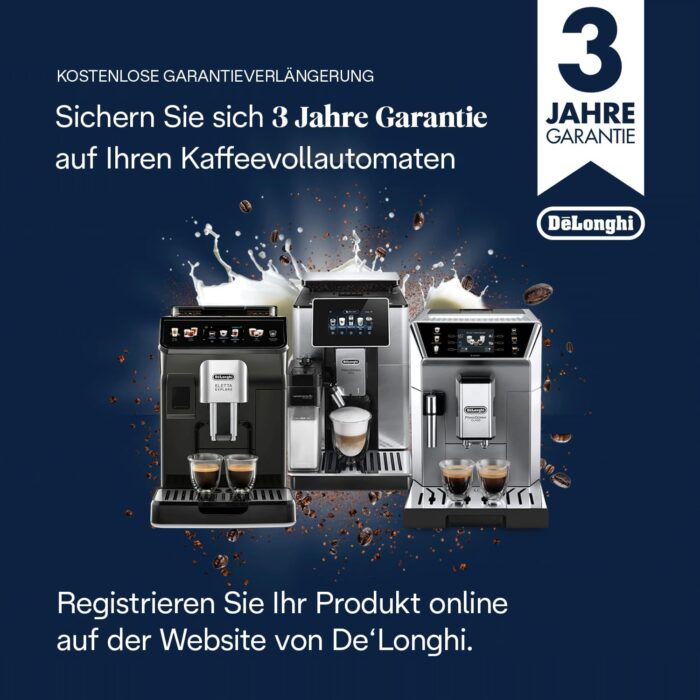 De’Longhi Eletta Explore - Perfetto Kaffeevollautomat mit LatteCrema-Milchaufschäumer, 50 Getränke inklusive Cold Brew auf Knopfdruck, farbiges Touch-Display, Dunkelgrau (ECAM452.67.G)