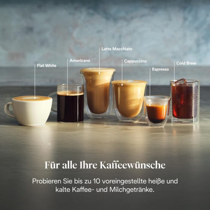 De’Longhi La Specialista Touch - Perfetto Siebträgermaschine Espressomaschine mit Mahlwerk, 10 Getränke, Cold Brew, automatische und manuelle Milchaufschäumung, Touchscreen, Metall (EC9455.M)