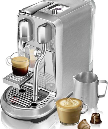 Sage Nespresso SNE800BSS the Creatista Plus Kaffeekapselmaschine, Gebürstetes Edelstahl