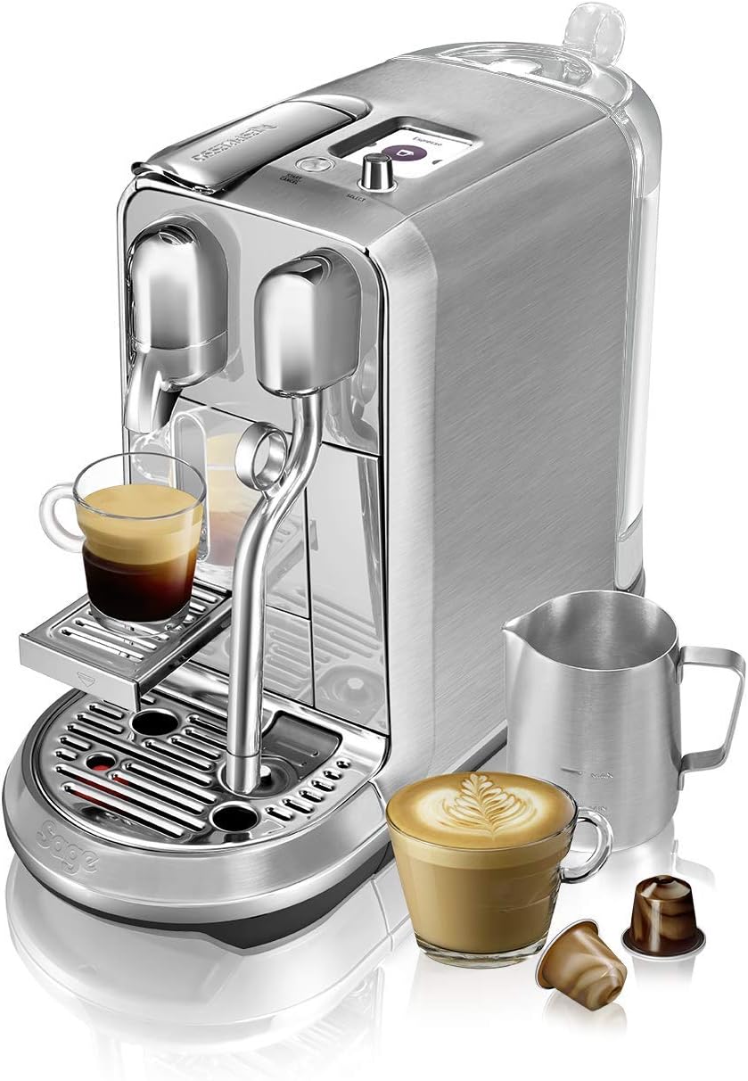 71wbHpIYwnL._AC_SL1500 Sage Nespresso SNE800BSS the Creatista Plus Kaffeekapselmaschine, Gebürstetes Edelstahl