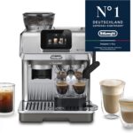 De’Longhi La Specialista Touch - Perfetto Siebträgermaschine Espressomaschine mit Mahlwerk, 10 Getränke, Cold Brew, automatische und manuelle Milchaufschäumung, Touchscreen, Metall (EC9455.M)