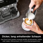 Ninja Luxe Premier 3-in-1 Kaffeemaschine, für Espresso, Cold Brew & Filterkaffee, 4 automatische Schaumeinstellunge, Grau-Metall, ES601EUGM